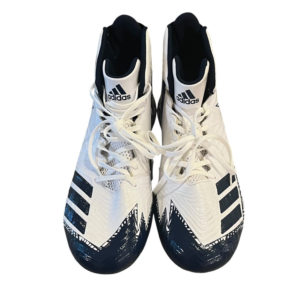 New Adidas FREAK Football Sports Cleats Mens 13.5 White Navy - Picture 3 of 9